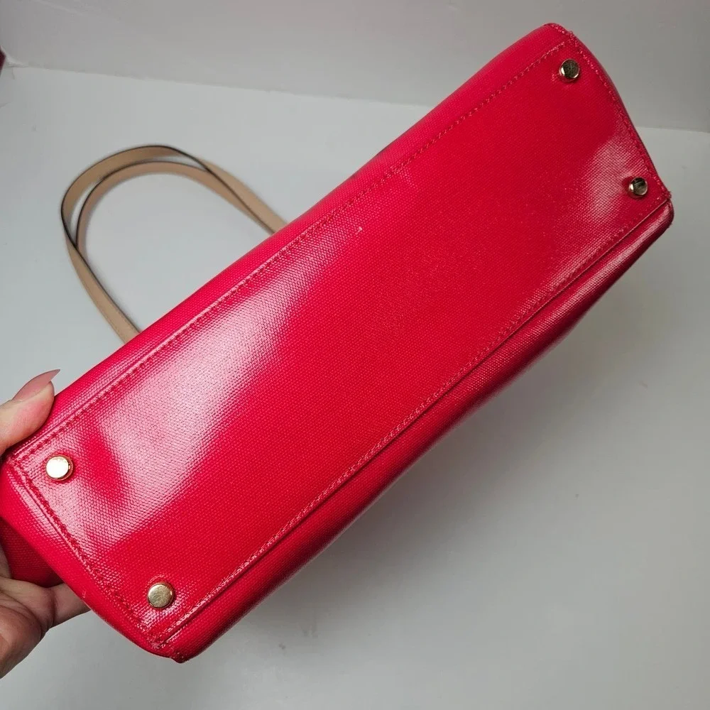 Kate Spade Fulton Street‎ Kerryn Tote Coated Fabric Hot Pink Bag Shopper Purse